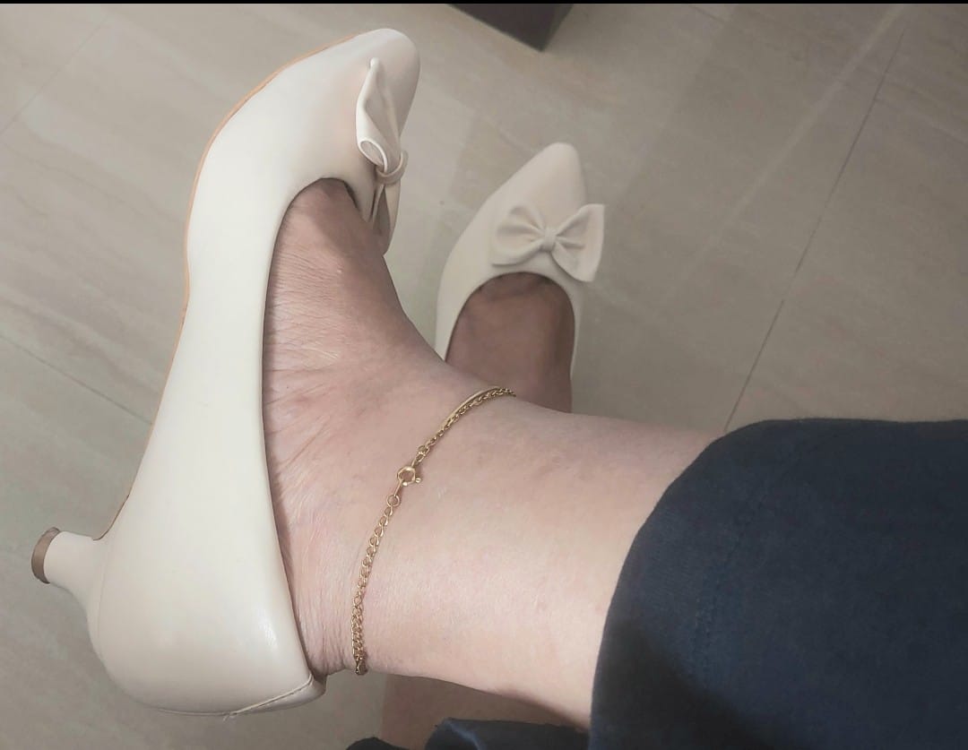 Customer photo review of Two Layered Solid Cable Anklet