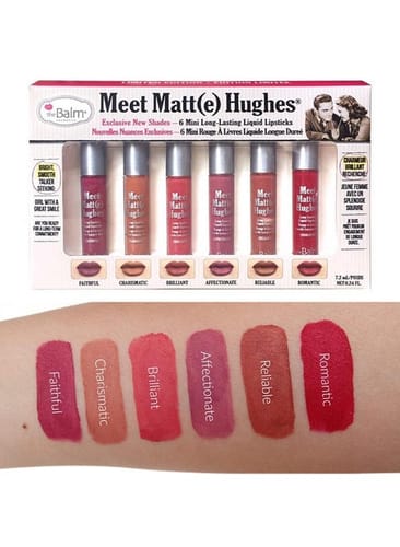 مراجعة بالصور من عميل لمنتج The Balm Meet Matte Hughes Liquid Lipstick Set - 6 Piece Kit