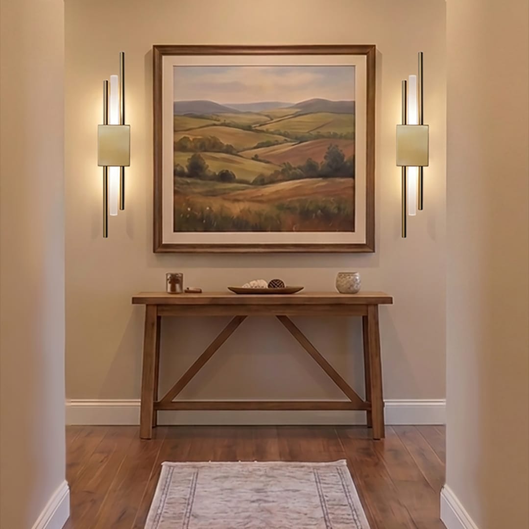 Customer photo review of Ambio Wireless Sconce •  Gold