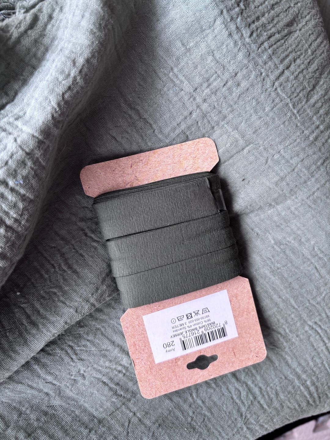 Customer photo review of 20mm Stretch Bias Binding Tape - 3 Metres