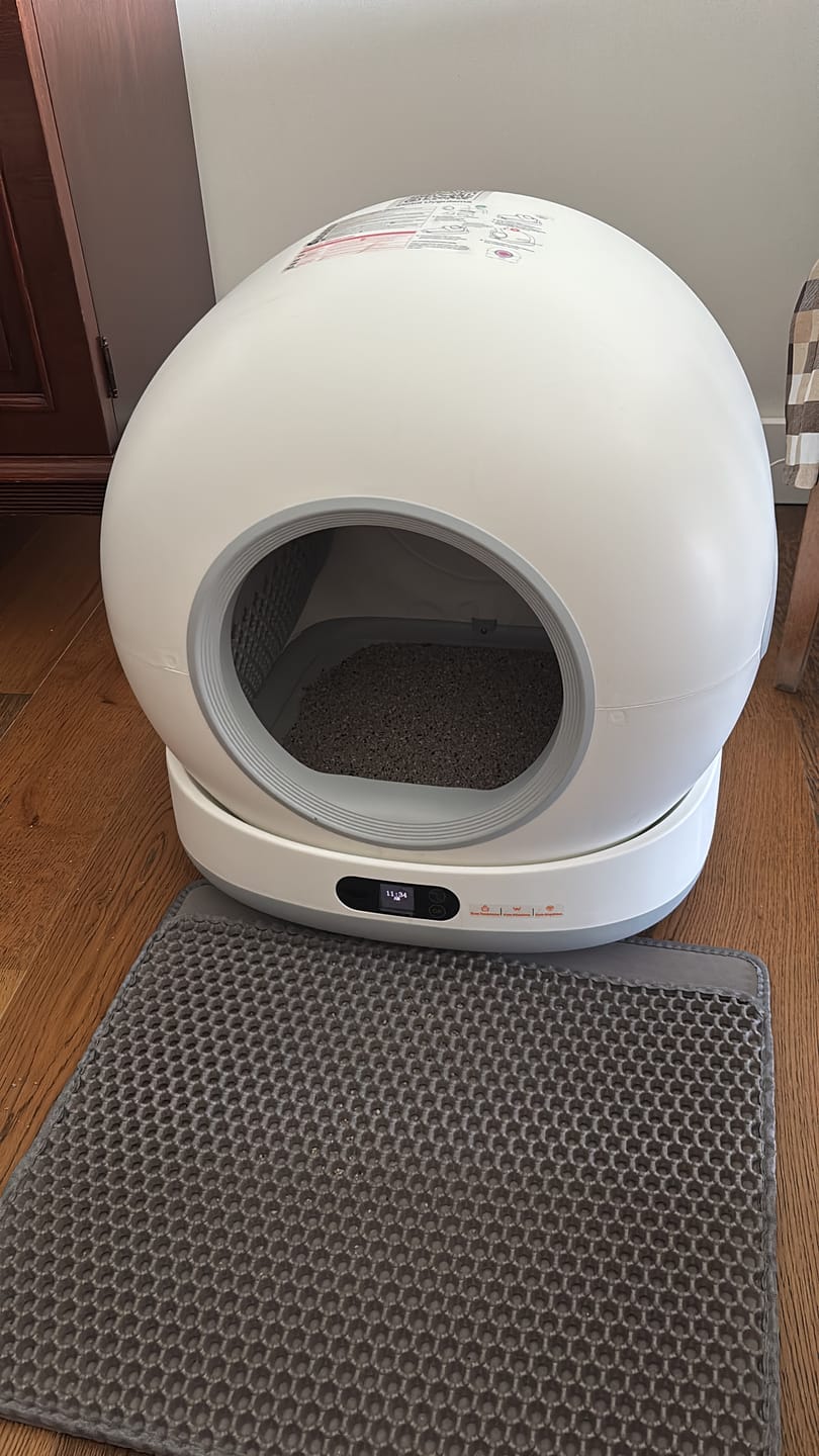 Customer photo review of Otomatik Kedi Tuvaleti | 72L, 7L Atık Hazneli, UV, Wifi, Mobil Kontrol, Akıllı Kedi Tuvaleti (X8624)
