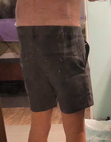 Customer photo review of Ultra-Stretch 5" Chino Shorts - Gunmetal