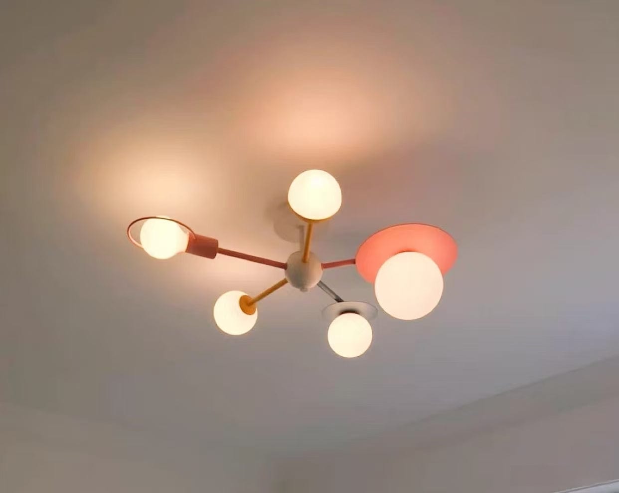 Customer photo review of Semi Flush Mount Macaron Kids Chandelier