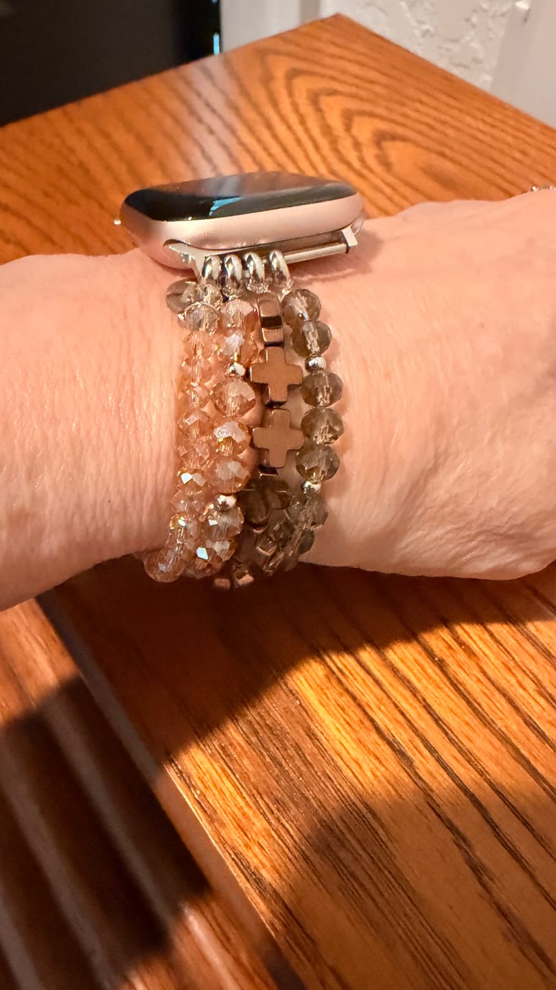 Customer photo review of Celestial Cross Energy Stretch Apple Watch Strap