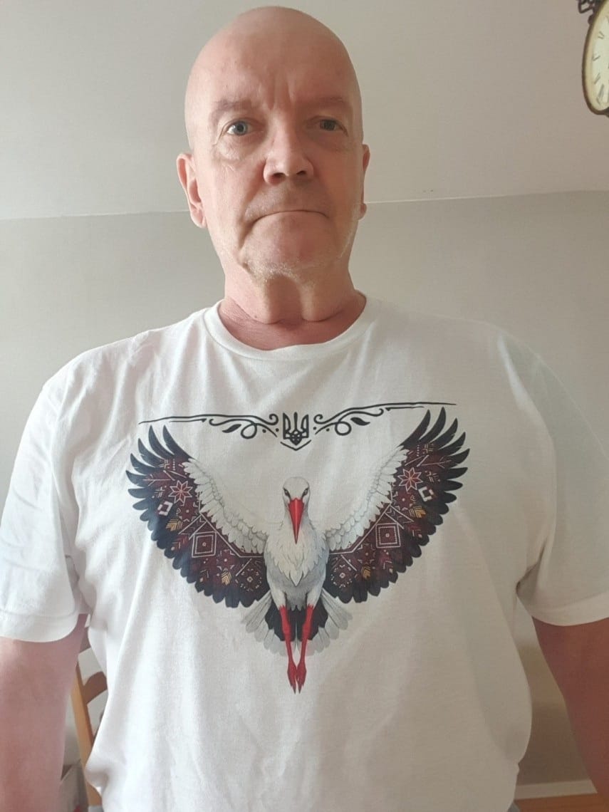 Customer photo review of Guardian Stork T-Shirt