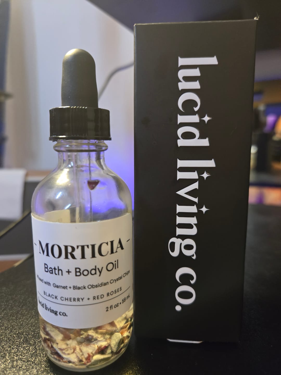 Customer photo review of MORTICIA Bath & Body Oil