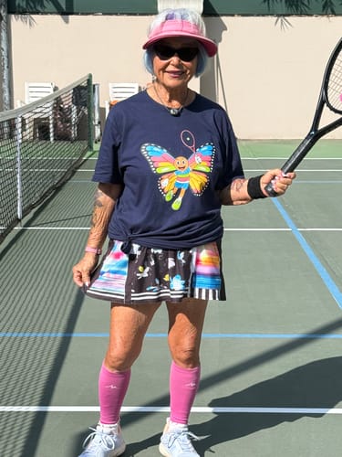 Customer photo review of Tennis Butterfly T-Shirt