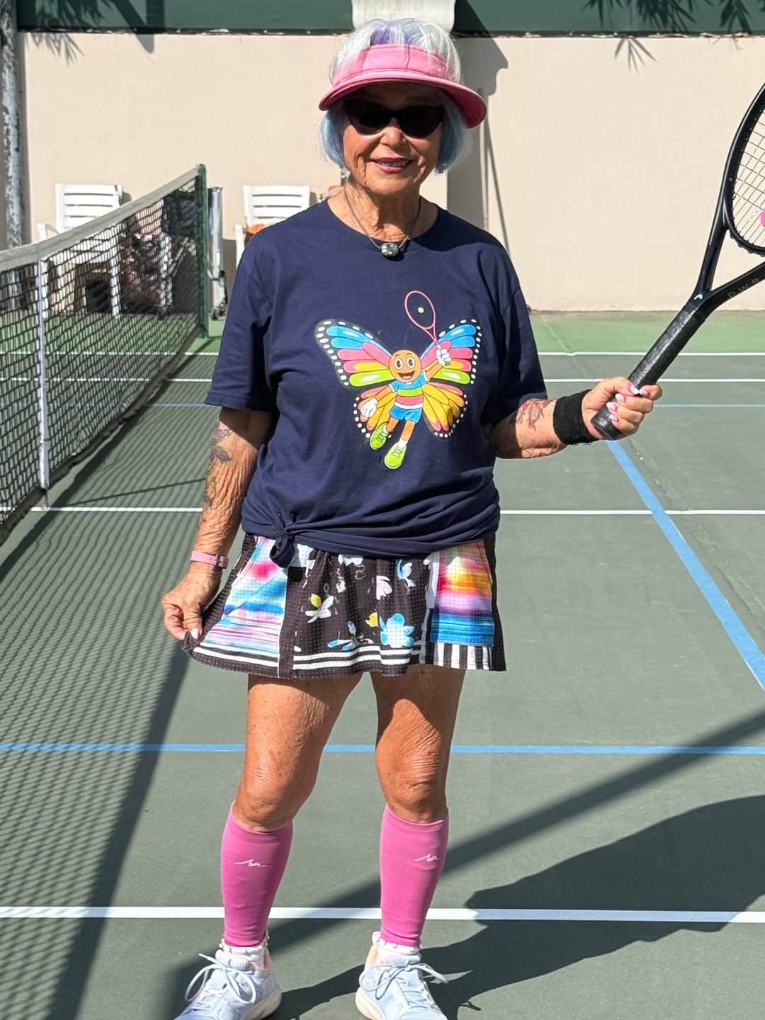 Customer photo review of Tennis Butterfly T-Shirt