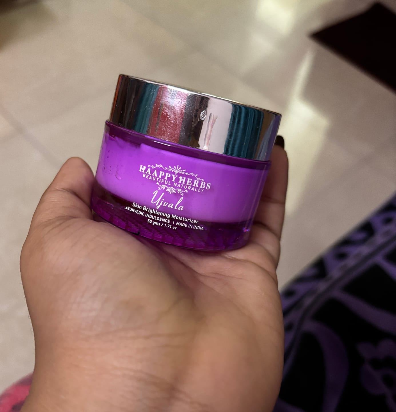 Customer photo review of Ujvala Skin Brightening Moisturizer