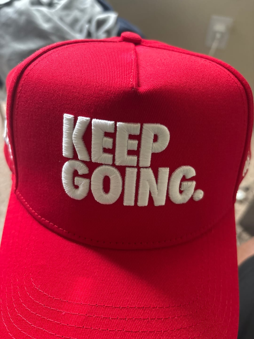 Customer photo review of KEEP GOING RED
