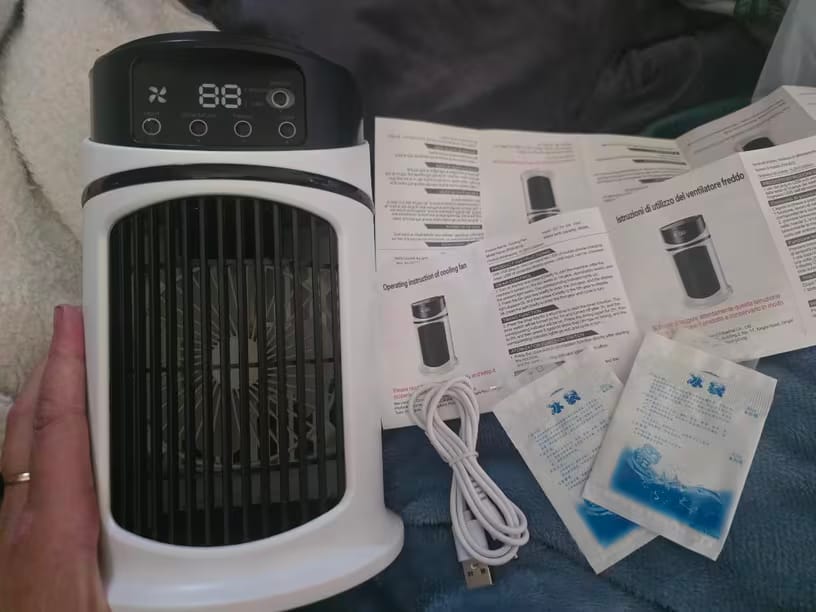 Customer photo review of 3-in-1 USB Mini-Luftkühler – Kühlung, Luftbefeuchter & Luftreiniger