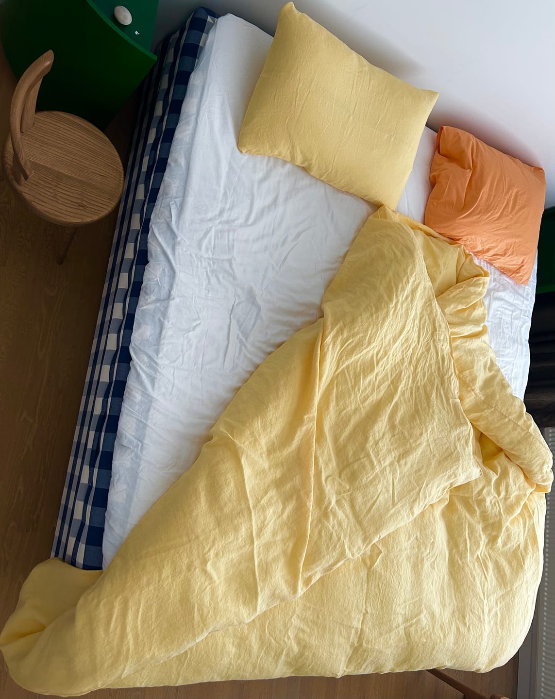 Customer photo review of Butter Linen Duvet Cover Set