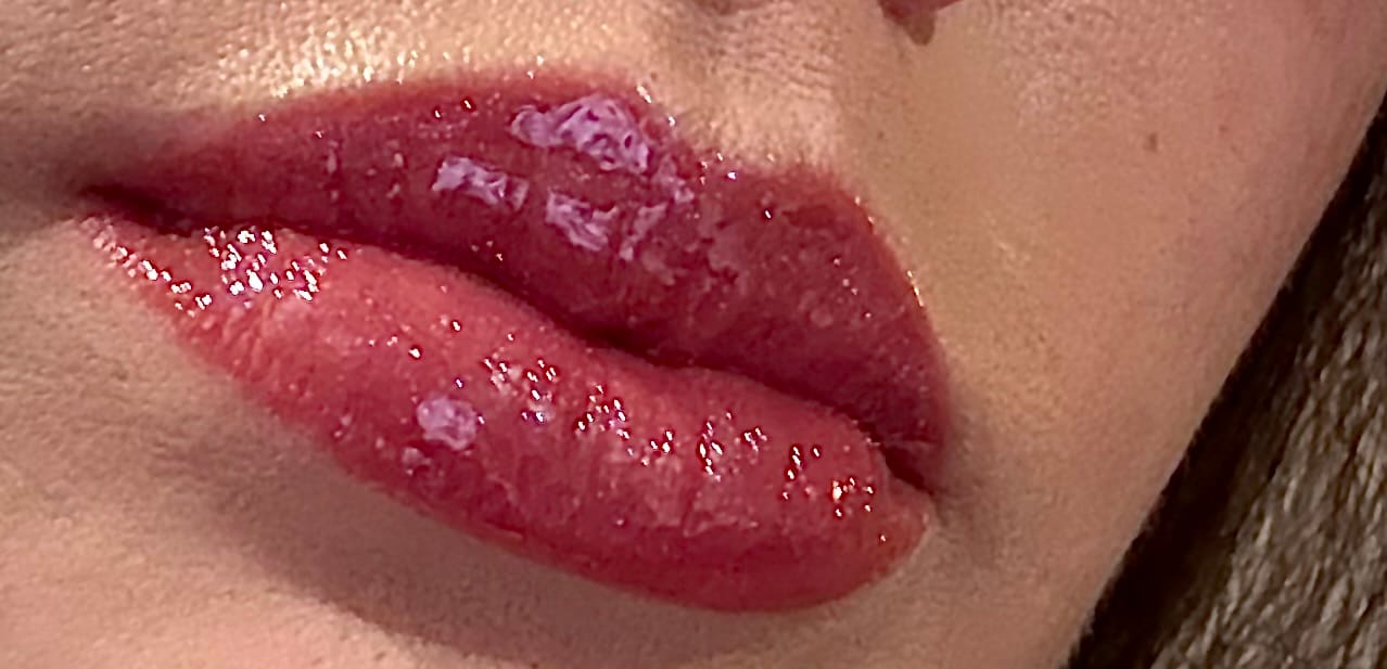 Customer photo review of Whimsy Kiss Gloss: Molly's Prom Dress