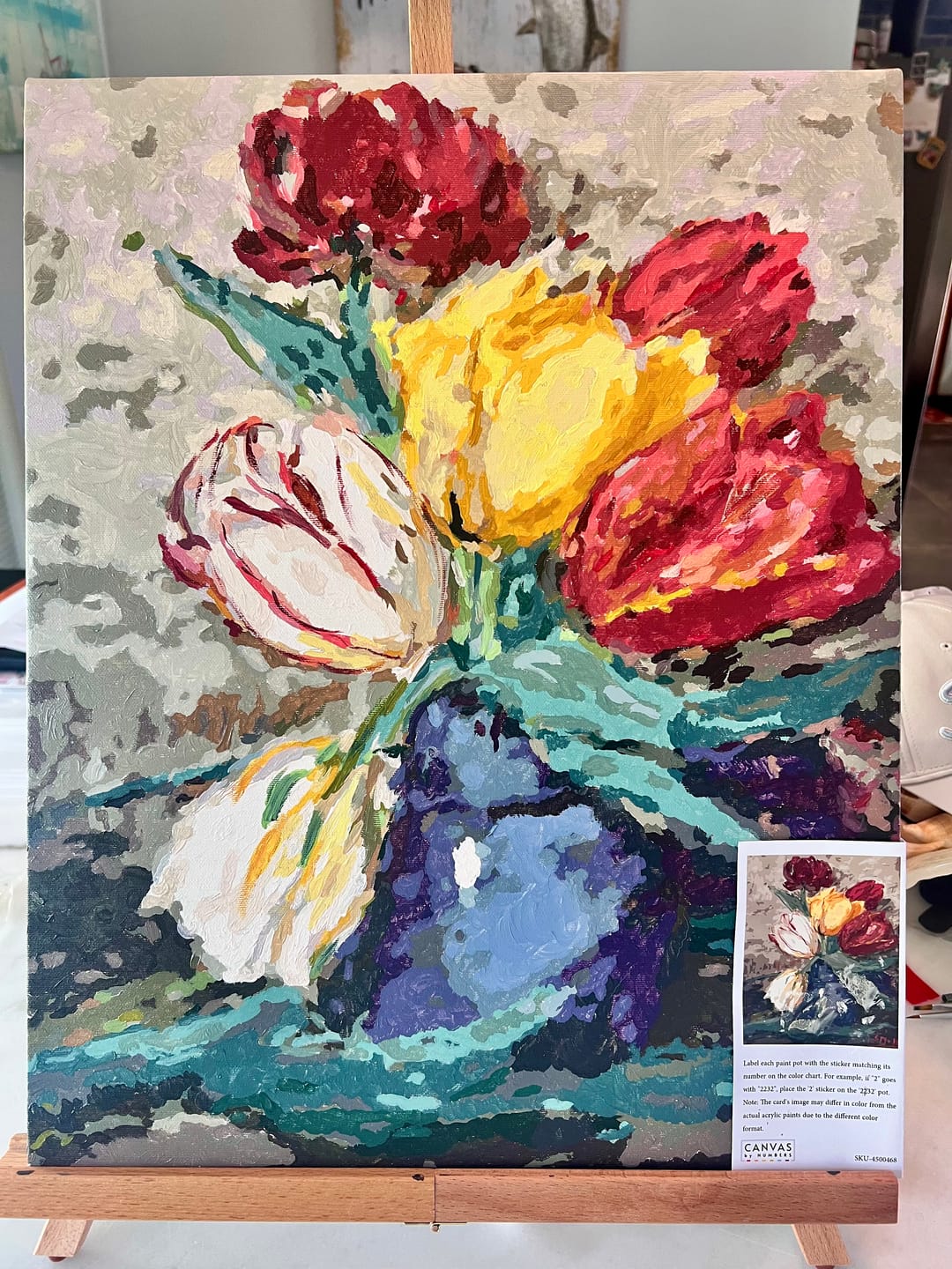 Customer photo review of Tulips in a Vase