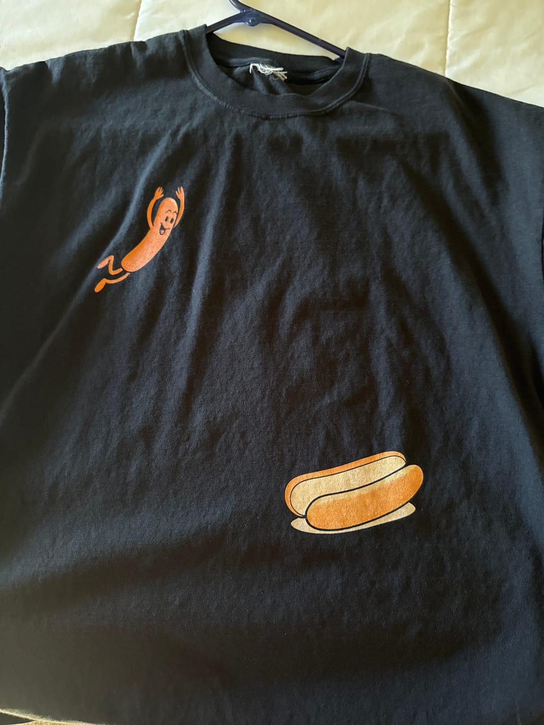 Customer photo review of Hotdog Dive — Premium Tee