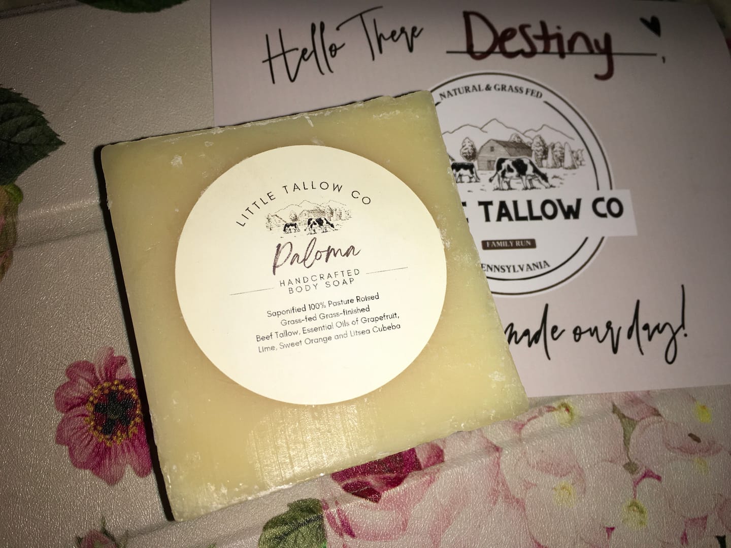 Customer photo review of Handmade Tallow Soap - BUY2GET1