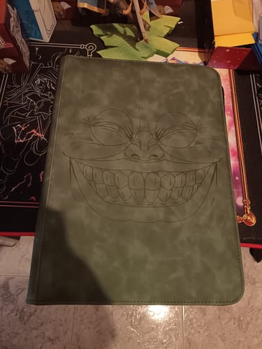 Customer photo review of Greed 9-Pocket Trading Card Binder