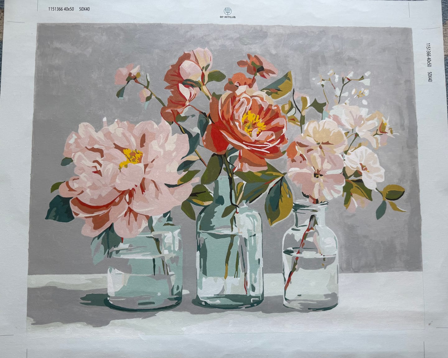 Customer photo review of Botanical Glass | Paint by Number