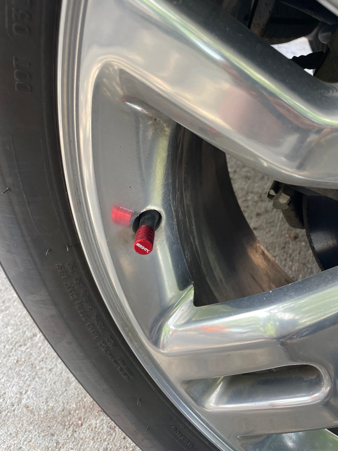 Customer photo review of 80Eighty® Red Valve Stem Caps