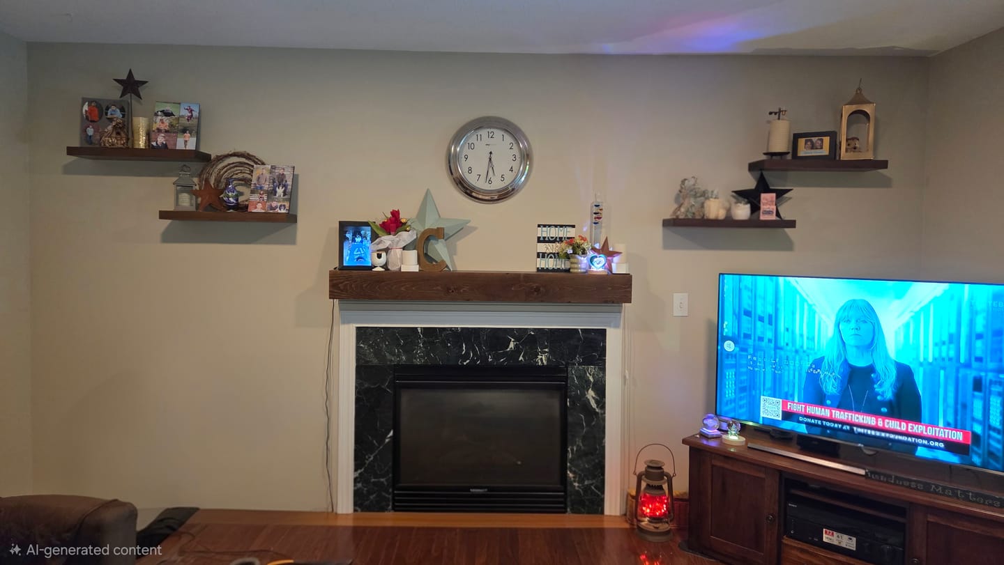 Customer photo review of Rustic Mantels