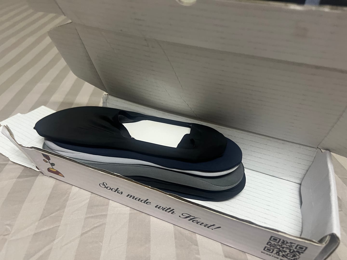 Customer photo review of Premium Imported Plain No-Show Socks