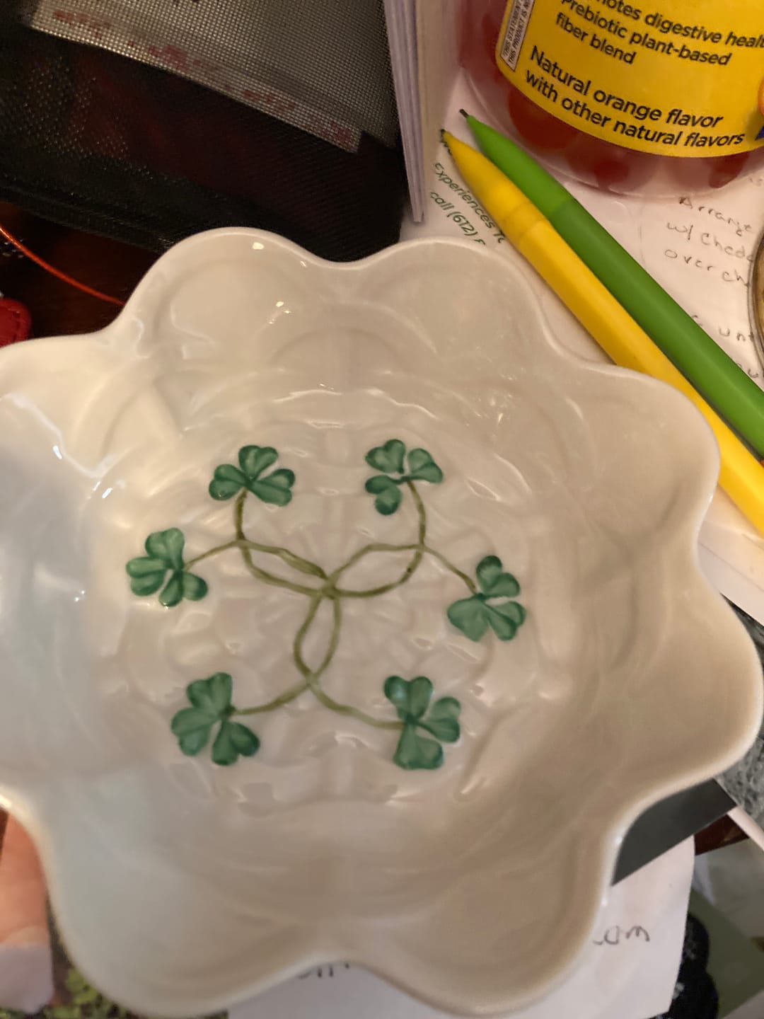 Customer photo review of Belleek Classic Shamrock Sweet Dish
