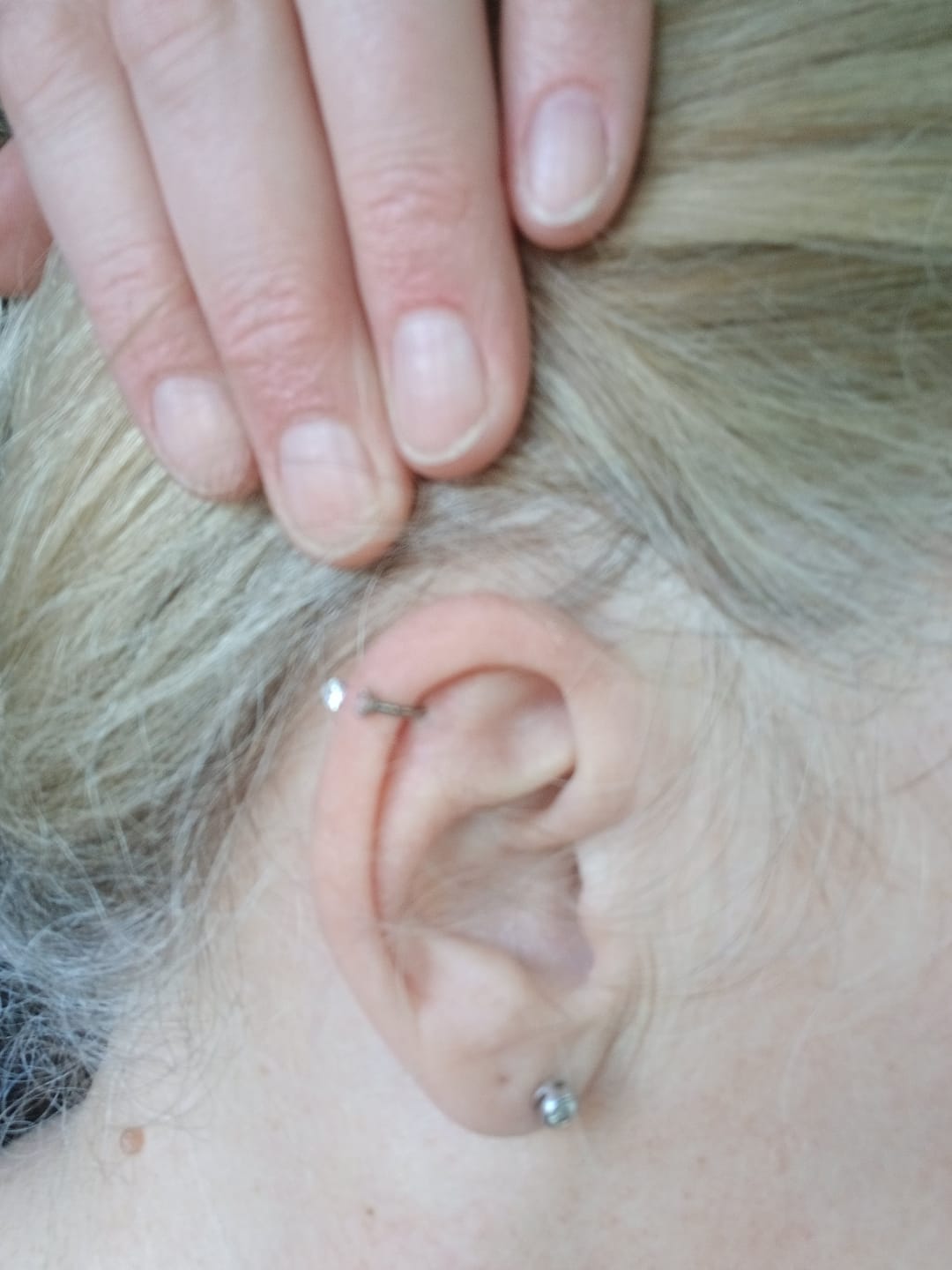 Customer photo review of Roxi U hoop silver