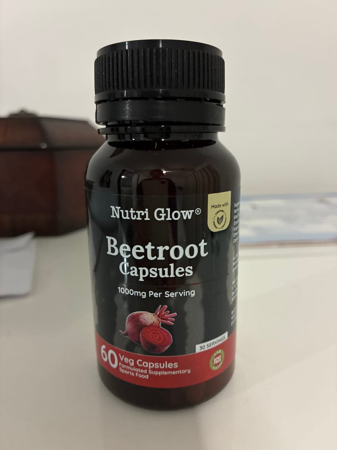 Customer photo review of Nutri Glow Organic Beetroot 60 Capsules