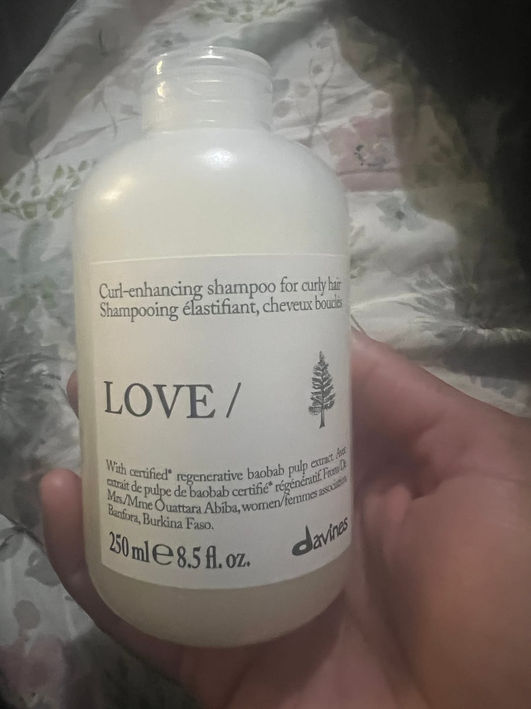 Customer photo review of LOVE CURL Shampoo