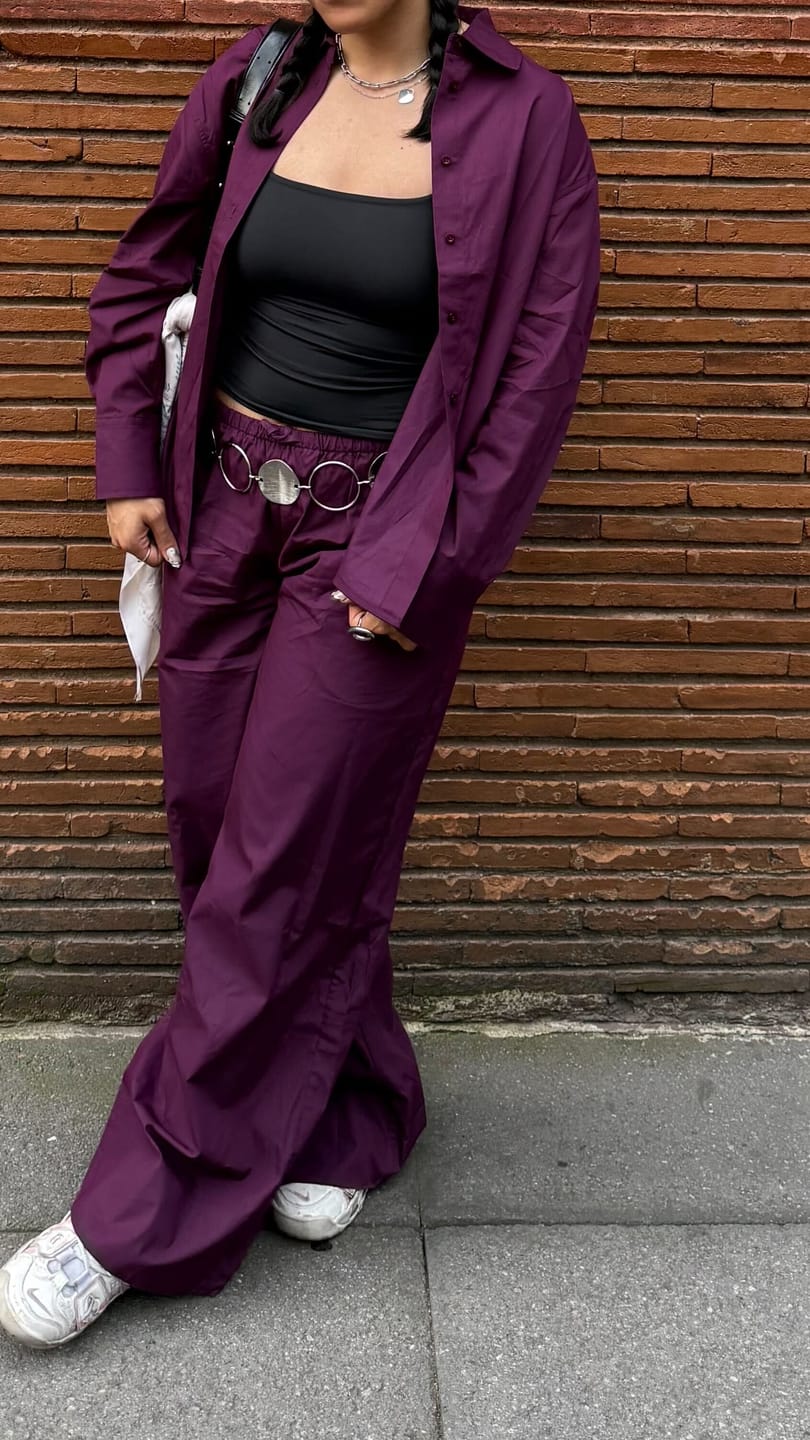 Customer photo review of Pantalón con Cordones Cotton Poplin