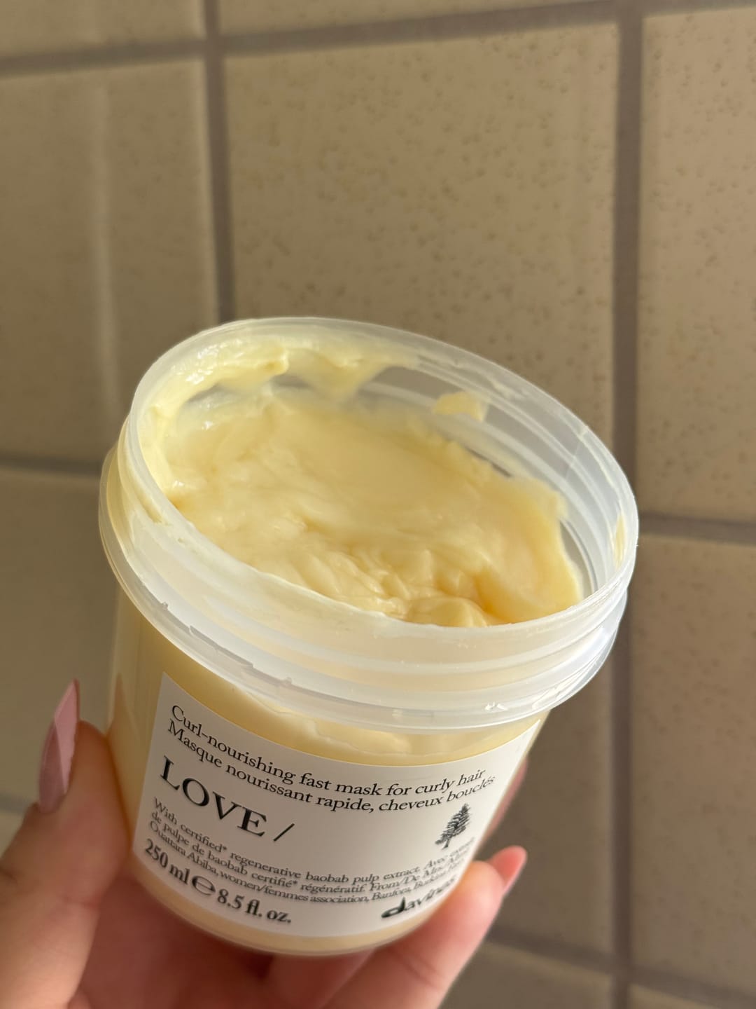 Customer photo review of LOVE CURL Mask