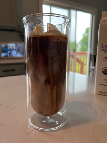 Customer photo review of FLUR Iced Coffee Glasses