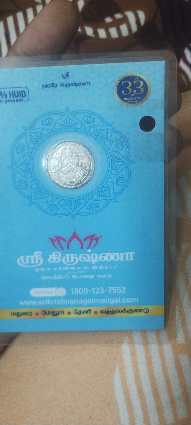 Customer photo review of 0.500 Gram 999 Pure Silver coin