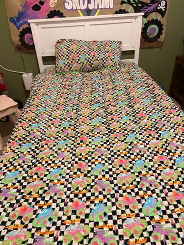 Customer photo review of Ready, Check Glow Bamboo Pillow Case