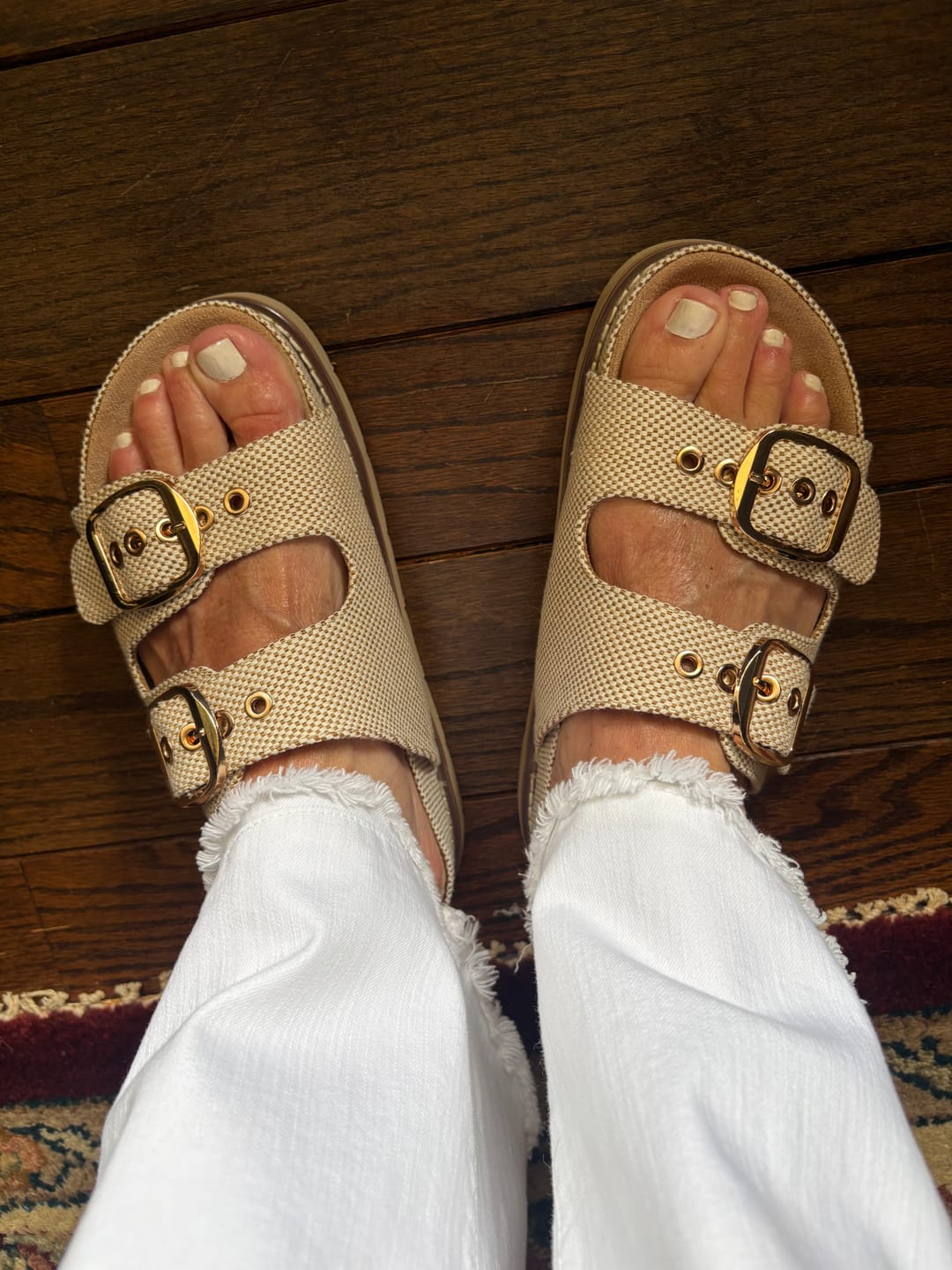 Customer photo review of Corky's Cognac She's Spicy Sandals