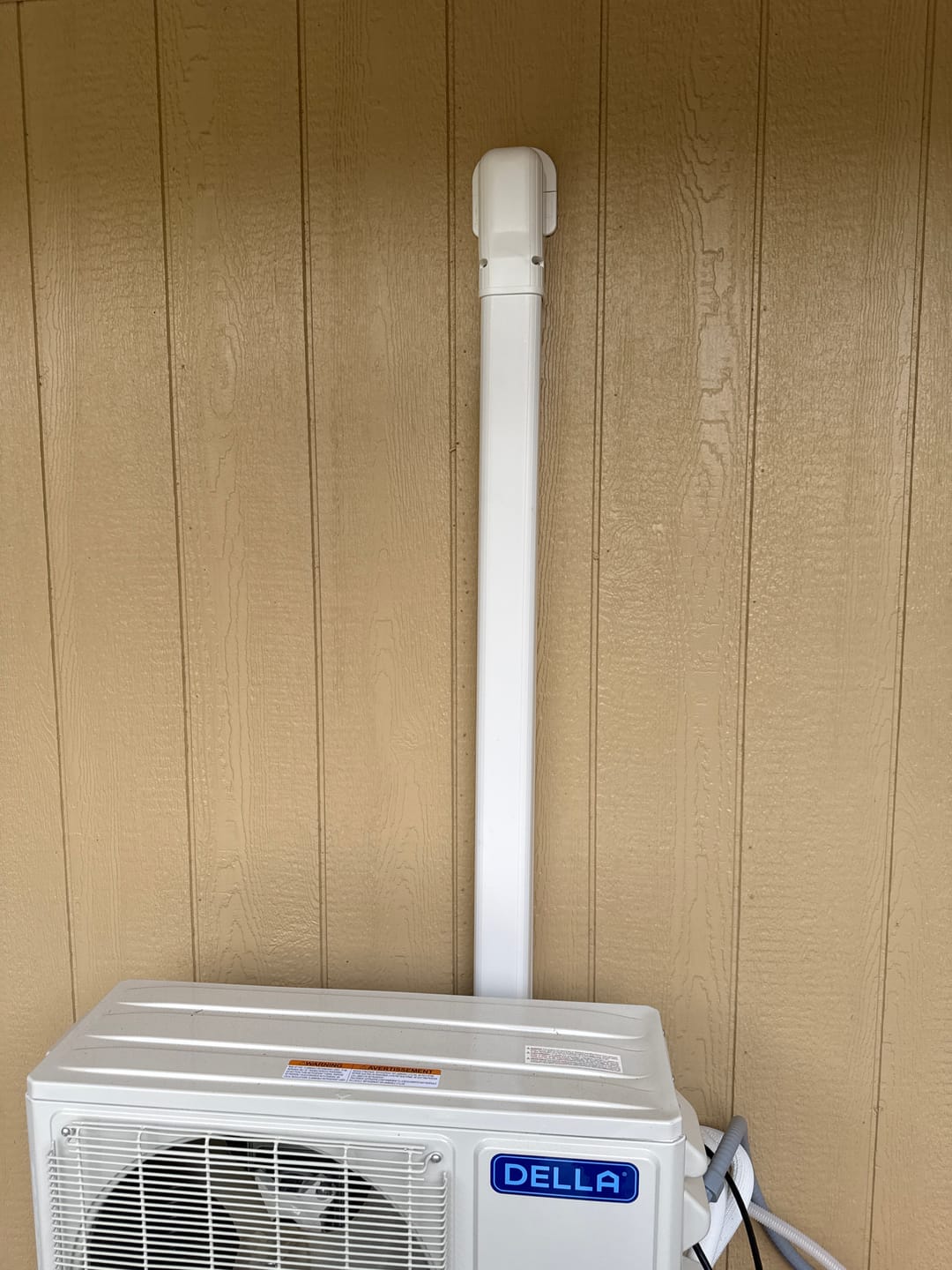 Customer photo review of DELLA Mini Split Line Set Cover with Flexible Duct