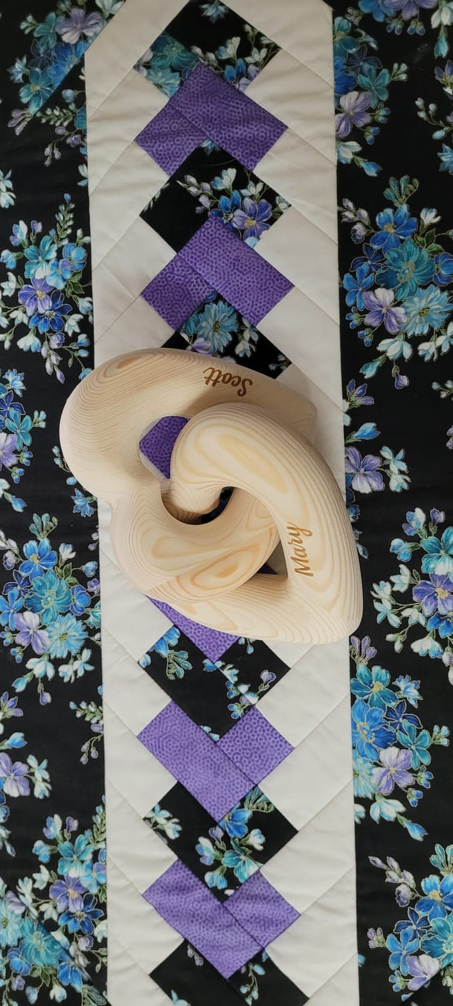 Customer photo review of Romantic Couple - Personalized Infinity Heart Sculpture