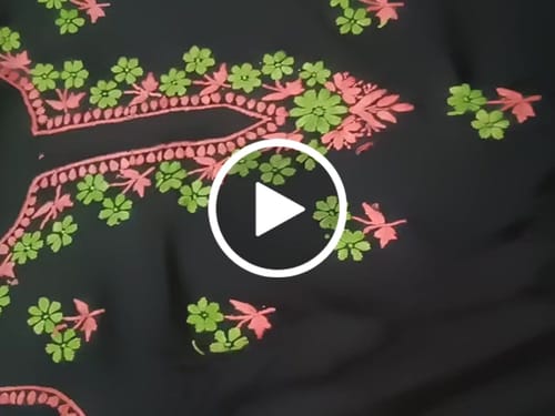 Customer video review of Sitara Black, Peach & Green Rayon Kurta Set