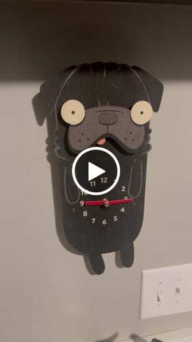 Customer video review of Penny the Pug Pendulum Clock