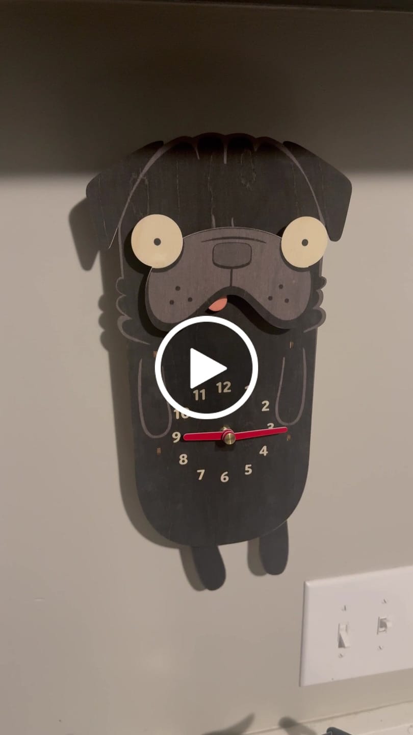 Customer video review of Penny the Pug Pendulum Clock