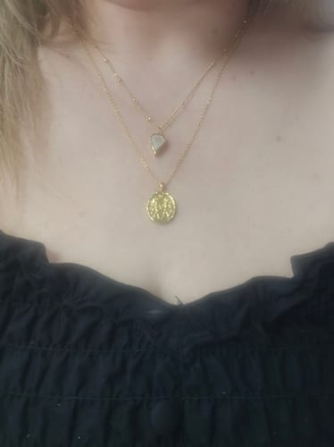 Customer photo review of Moonstone Kite Necklace