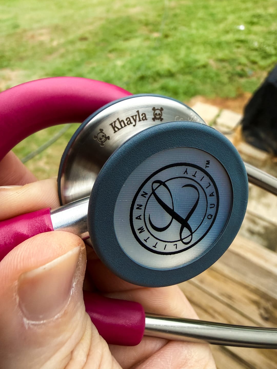 Customer photo review of Littmann Classic III Monitoring Stethoscope: Satin Raspberry 5648C