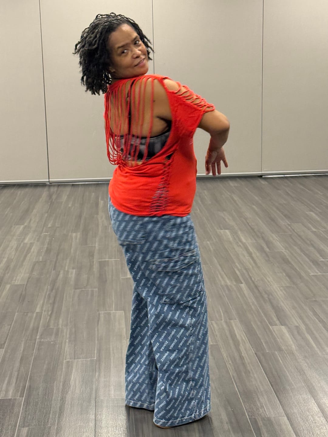 Customer photo review of Blue Jean Baggy Denim Cargo Pants