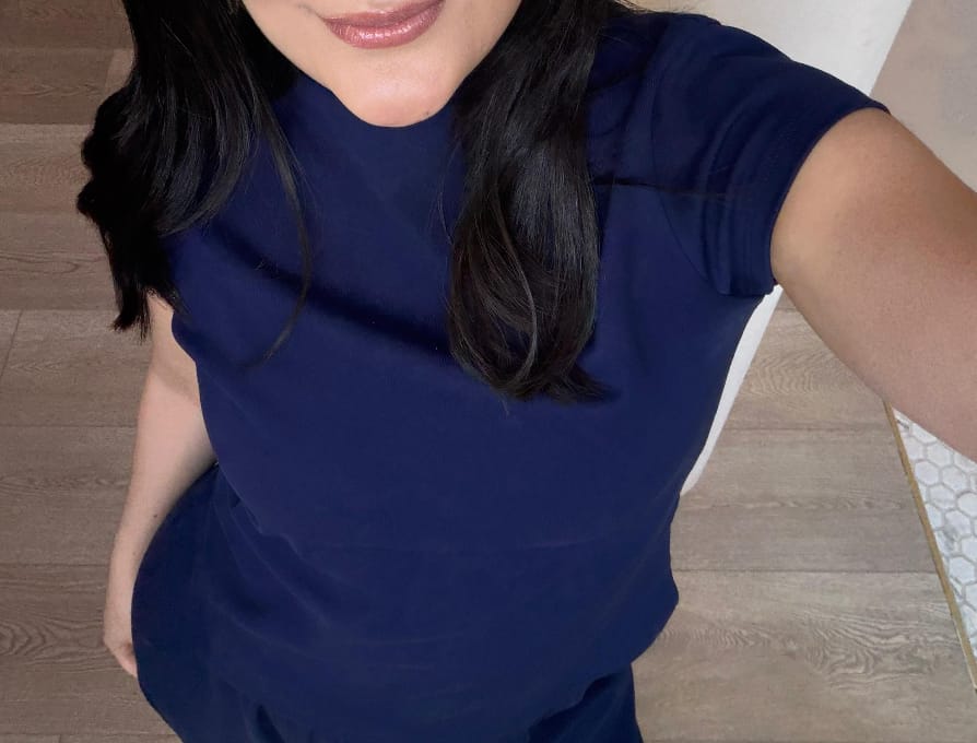 Customer photo review of Top Manga Corta Cotton Loungewear