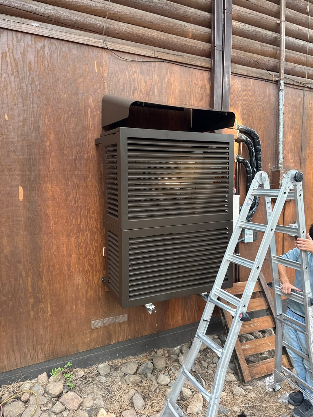 Customer photo review of Mini-Split AC Cover - Bronze
