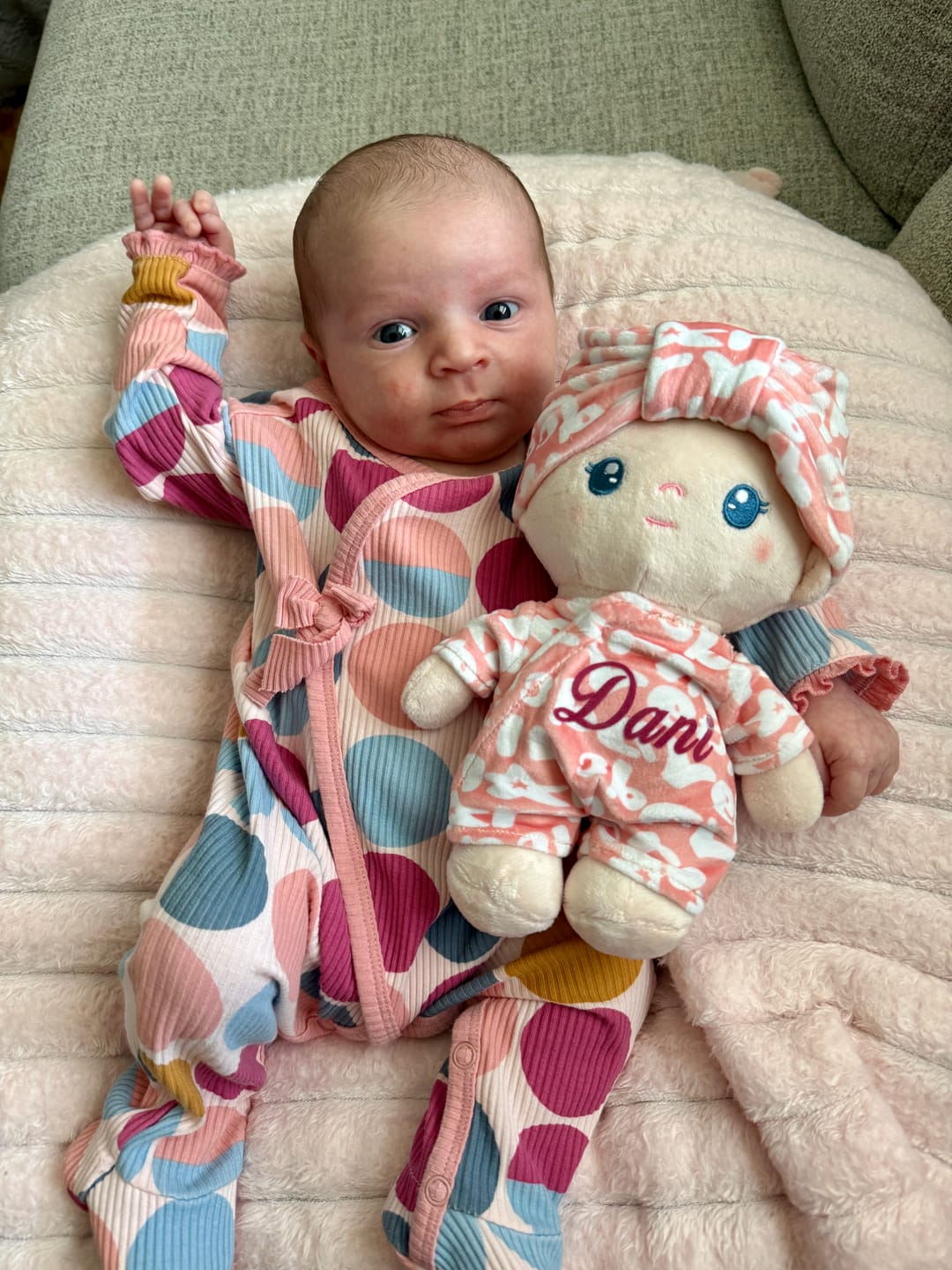 Customer photo review of Personalized Pudding Baby Girl - Light
