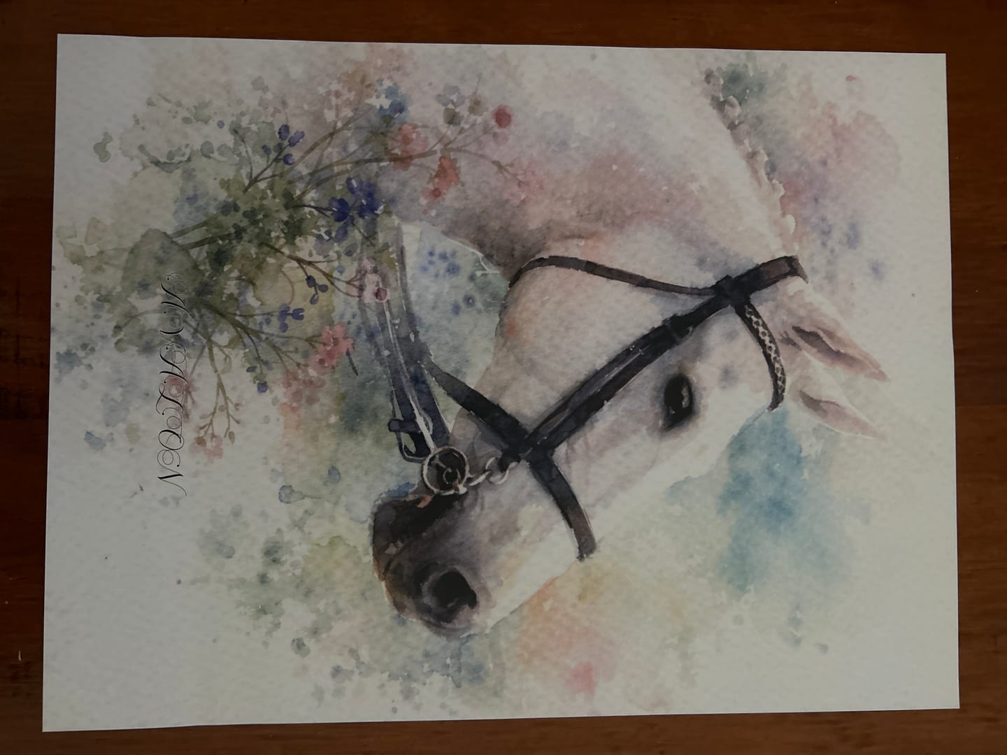 Customer photo review of Personalised Poster With Dog or Cat - Watercolour