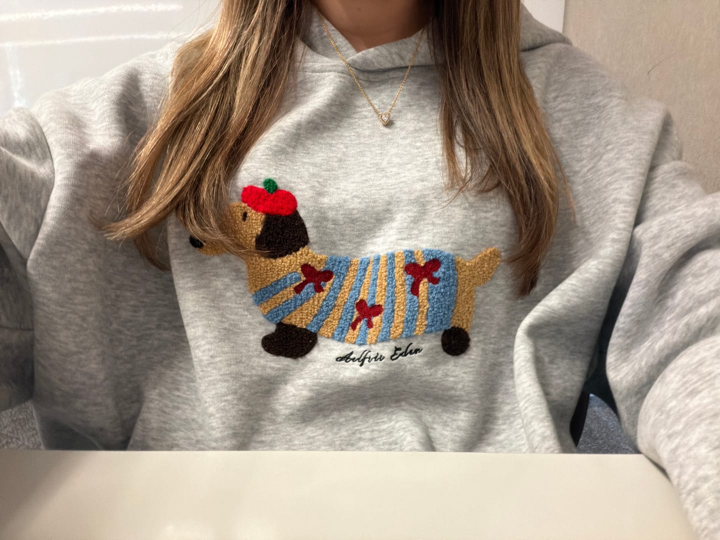 Customer photo review of Aelfric Eden Cartoon Dachshund Hoodie