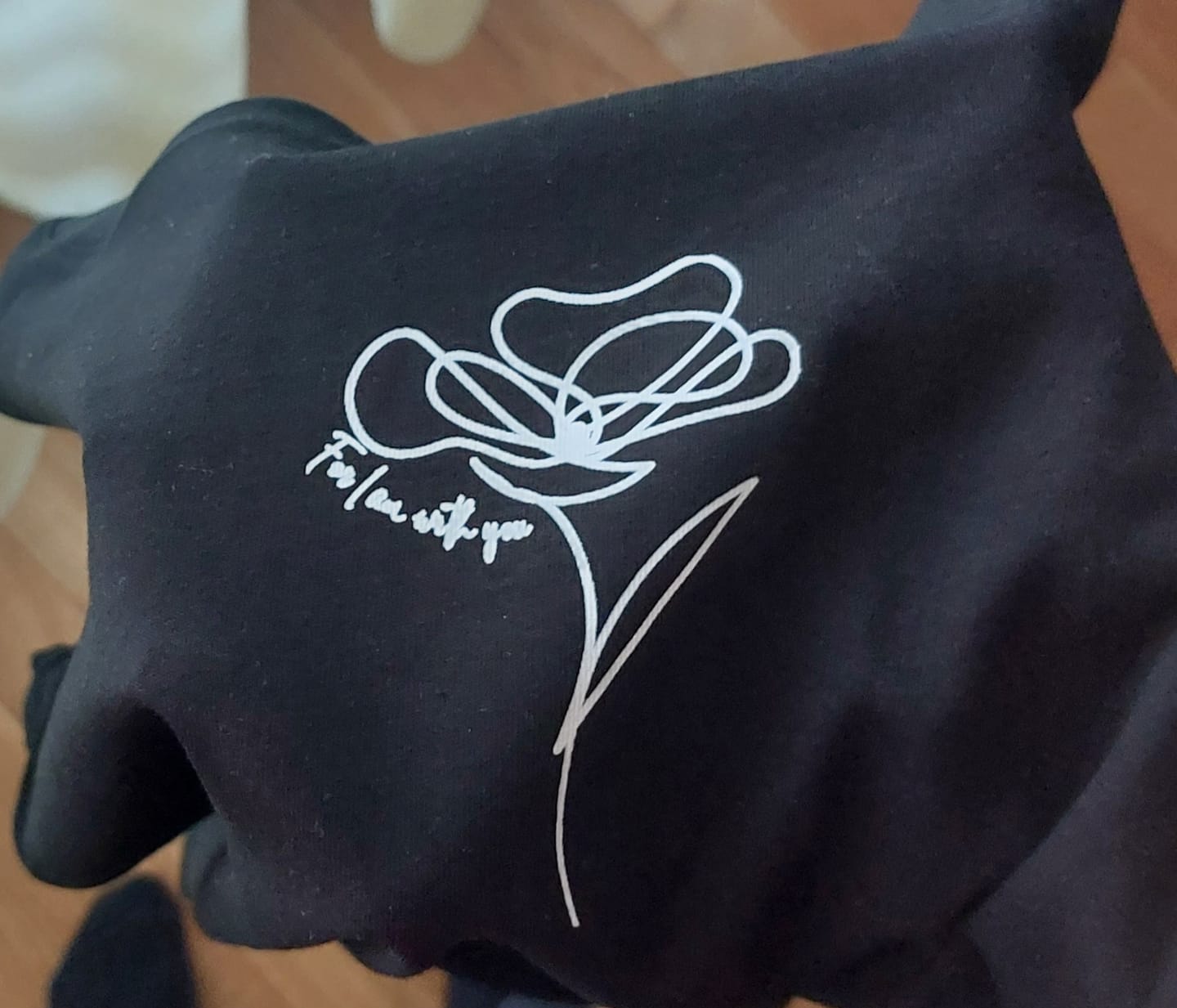 Customer photo review of For i am with you - Lineart Shirt