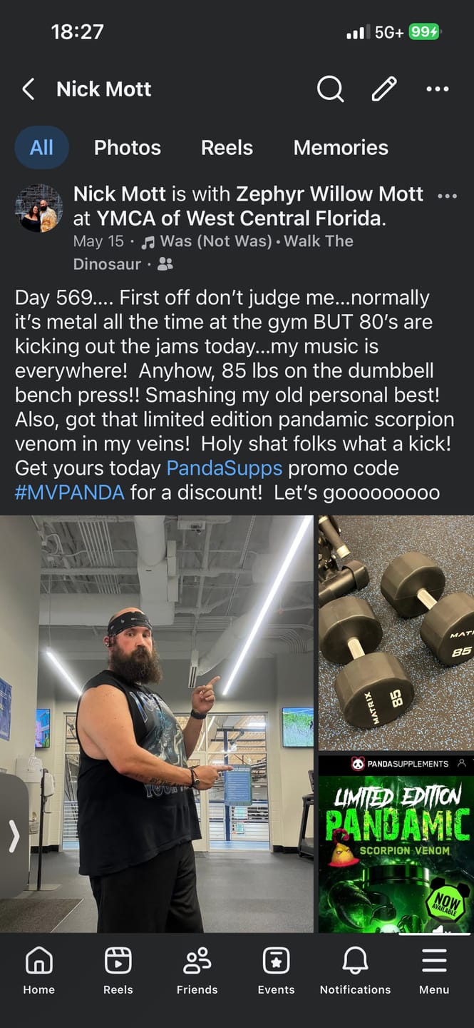 Customer photo review of PANDAMIC - Limited Edition Extreme Pre-Workout (SCORPION VENOM)